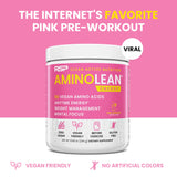 RSP NUTRITION AminoLean Pre Workout Powder, Amino Energy & Weight Management with Vegan BCAA Amino Acids, Natural Caffeine, Preworkout Boost for Men & Women, 30 Serv, Pink Lemonade…