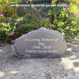 CUDMORERBE Personalized Garden Stones in Memory of Loved Ones, Engraved with Any Message Memorial Stones Gravestones Outside, Sympathy Memorial Gifts Funeral Gifts for Loved Ones Dad Mom Grandma