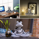 Goodeco Meditating Yoga Frog Statue - 12.5" Lx10 H for Home, Garden & Gifts