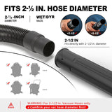 Sealegend Gutter Cleaning Tools for 2-1/2 in. Wet/Dry Vacuum Cleaner, Shop Vacuum Hose Attachments for Cleaning or Blowing Debris from Gutters, 2-1/2 in. Upgrade Lockout Design Shop Vac Accessories