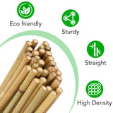 SWANGSA 55 Pack Bamboo Stakes for Plant 5 Feet(57.5inch) Bamboo Sticks for Garden Plant Support Stakes Poles for Tomatoes, Beans, Flowers, Trees, Indoor and Outdoor Climbing Plants