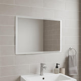 Tula Rectangular Bathroom Mirror | Frameless Bevelled Edge Design | Wall Mounted Portrait or Landscape 600mm x 450mm