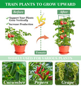 Moirsunt 6 Packs Tomato Cage for Garden, Up to 48Inch Plant Support Stakes