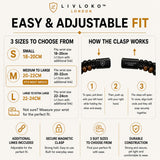LIVLOKO LONDON Mens Bracelet Leather Black Multi-Layer Tiger Eye Stone Beads Magnetic Adjutable Steel Clasp Viking Rope Bands Surfer Man Wristband Male UK Jewellery Gift box Husband Boyfriend Dad Son
