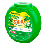 Gain flings Laundry Detergent Soap Pacs HE Compatible Long Lasting Scent, Original Scent, 76 Ct, Gain Laundry Detergent
