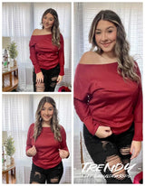 Aifer Ladies Sweaters, Off The Shoulder Sweater Top, Oversized Red Christmas Sweater, Sexy Long Batwing Wine Red Trendy Pullover Sweatshirts 2025
