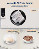 Electric Warming Tray, Negative ion Food Warming Mat, Full Surface Heating Rollable & Portable, Premium Silicone Nano-Material, 3 Modes- Versatile Food Warmer for Gatherings, Parties, Christmas