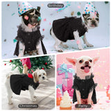Kuoser Dog Dress, Cute Dog Dresses for Large Dogs Girl Elegant Puppy Tutu with Bow-Knot, Doggie Princess Costume Pet Outfit for Birthday Party Christmas Halloween Wedding, Black XL