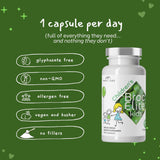 BrocElite Mara Labs Kids | Broccoli Supplement w/Naturally Stabilized Sulforaphane Extract for Children | No Glyphosate Residue | 60 Vegan Capsules