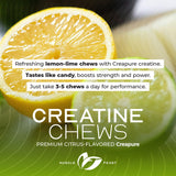 Muscle Feast Vegan Creatine Monohydrate, Gluten-Free Creapure Chews, Lemon Lime, 360 Tabs