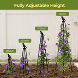 MQHUAYU 2 Pack Garden Trellis for Climbing Plants Outdoors,65Inch Cucumber Trellis Garden Obelisk Trellis Rustproof Plants Support with Adjustable Heights for Indoor Potted Plants, Vines, Vegetables
