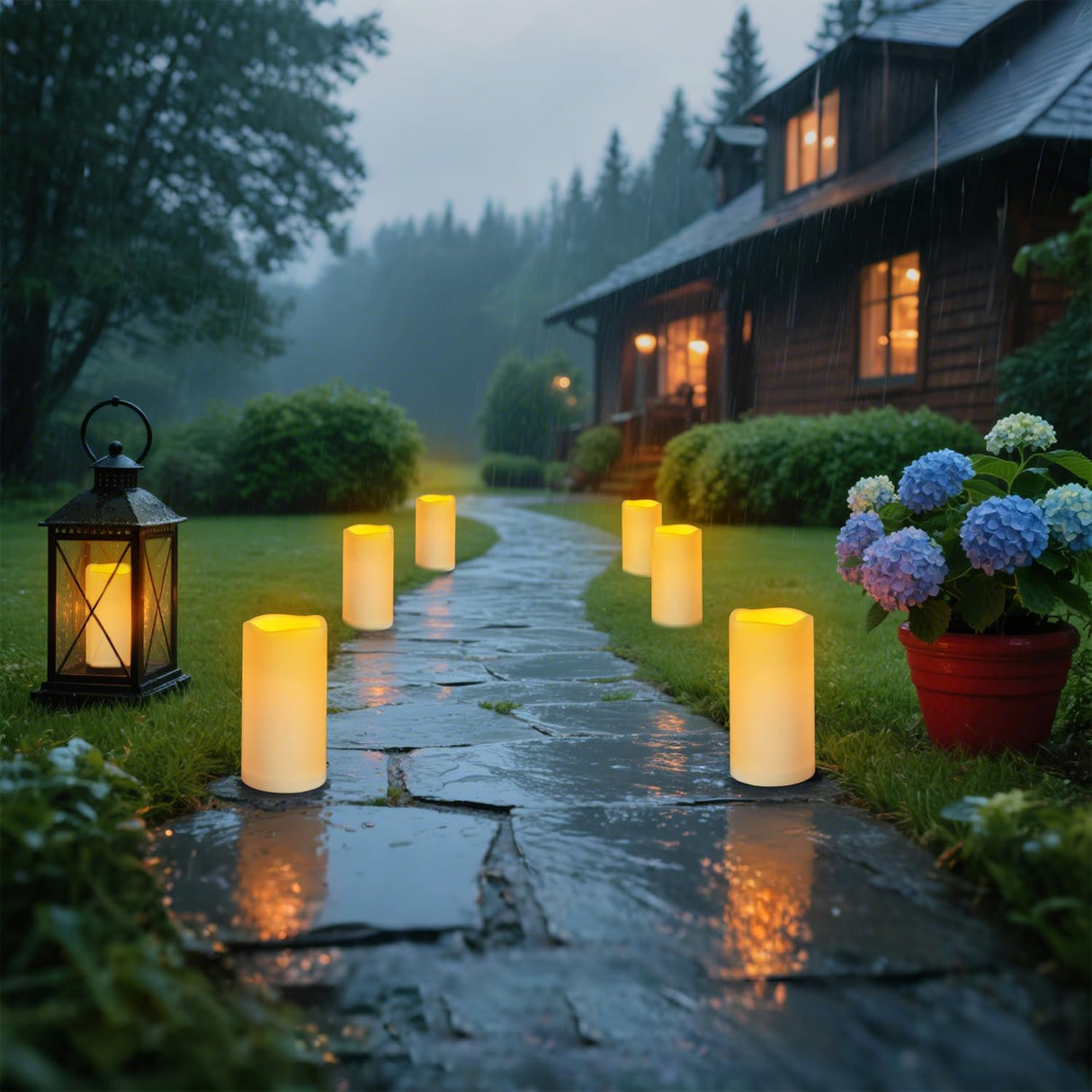 Artmarry 12Pcs Flickering Flameless Candles Waterproof Large (D 3" x H 6") LED Candles, Fake Pillar Outdoor Indoor Battery Operated Candles with Remote for Home/Wedding/Christmas/Holiday Décor