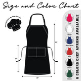 Personalized Aprons with Custom Name, Chef Apron for Cooking, Personalized Gifts Men, Apron Gifts Women with Pockets, Waterproof Chef Apron, Husband Dad Gifts for Christmas, Grill Gifts for Men