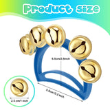 Yeshone 32 Pcs Hand Bells Jingle Bells Bulk Back to School Supplies Tambourine Noise Makers for Kids Adults Musical Instruments Church School Concert Birthday Party Operation Christmas Gifts