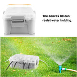 Flemoon Large Outdoor Electrical Box with Transparent Lid, IP54 Waterproof Box with Clear Cover, Weatherproof Extension Cord Cover for Photocell Light Sensor Timer, Power Strip, Outlet, Plug, Socket