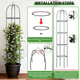 CL FUN Metal Trellis for Climbing Plants Outdoor, 2026 Upgrade 100% Metal with Powder Coating, Rose, Flowers, Grape, Pea, Cucumber Tomato Cage - 6.3 FT Freestanding Plant Support