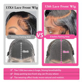 DSMOW 30 Inch 13x6 Lace Front Wigs Human Hair 200% Density Body Wave HD Lace Front Wigs Human Hair Pre Plucked Glueless Wigs Human Hair 13x6 Lace Frontal Wig for Women Natural Black