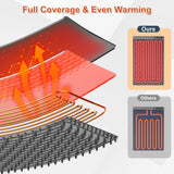 Warming Mat for Food, Electric Warming Tray, Silicone Food Warming Mat with 7 Temperature Levels & 1-4H Timer, Auto Shut-Off, Rollable & Portable, 23.62"*14.96" Food Warmers for Parties, Buffet, Gray