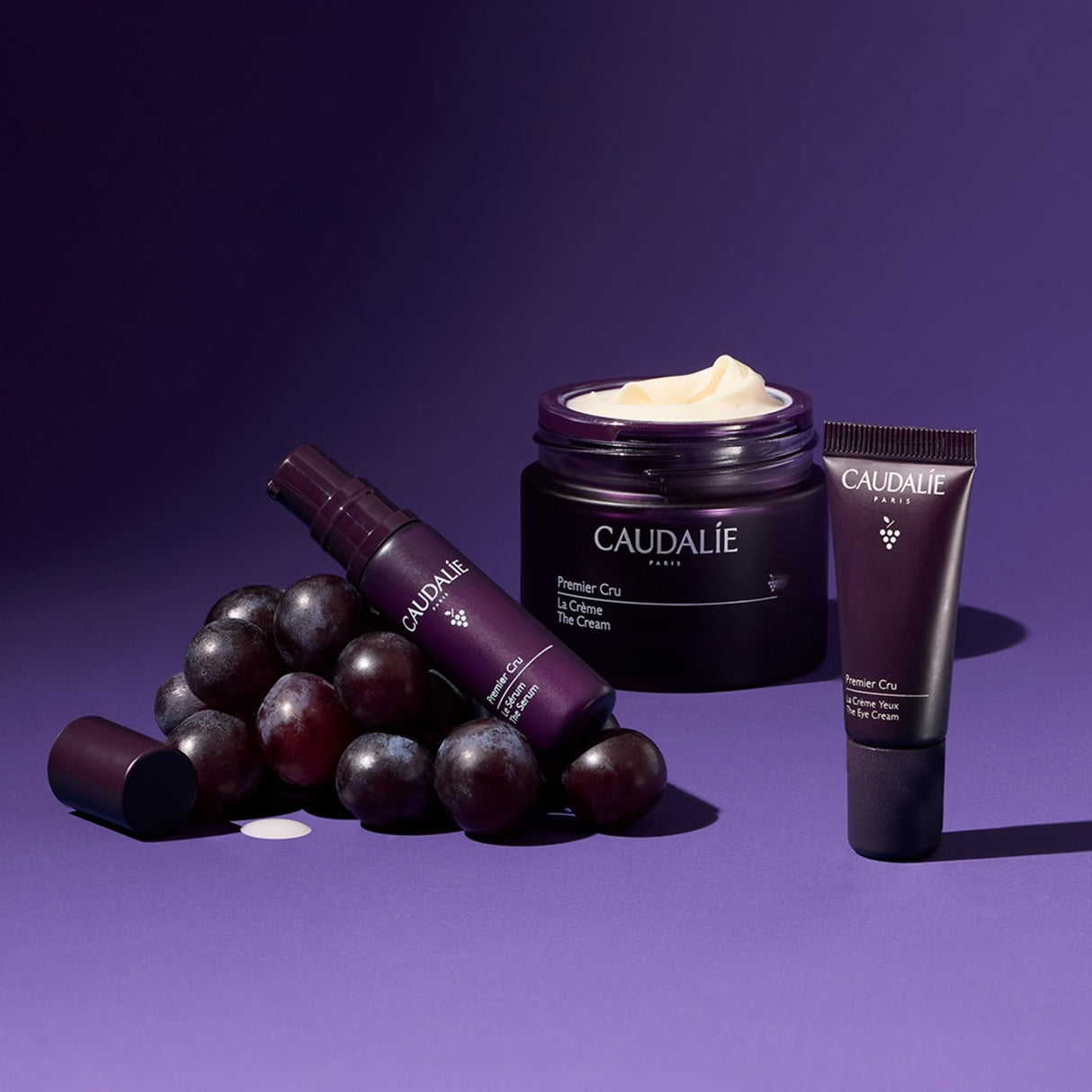 Caudalie Premier Cru Target All Signs of Aging Skin Care Set with Full-Size Premier Cru Anti-Aging Cream Moisturizer + 2 Free Travel-Size Products ($190 Value)