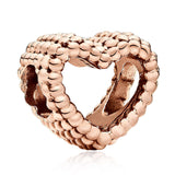 MITSOKU 9Pcs Silver Rose Gold Charms Set Compatible with Pandora Bracelets - Fashion Dangle Beads for Women, Birthday/Travel/Family Theme Jewelry Gifts