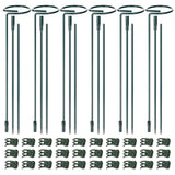Mwellewm 6 Sets Plant Stakes 12/25/36 Inch Adjustable Plant Support Stakes Tall for Indoor Outdoor Plant Holder Stick Steel Garden Stem Pole Amaryllis Stakes with 30 Clip for Tomato Orchid Lily Flower