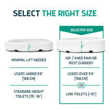 Lunderg Padded Toilet Seat Riser for Seniors - Adds 3 inches. Universal Fit - FIRM Raised Toilet Seat Cushion with High-Density Foam for Enhanced Comfort & Elevation. Post-Surgery Must have (White)
