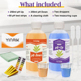 YINMIK General Hydroponic pH Up Down Liquid, pH Control kit Adjust pH Level