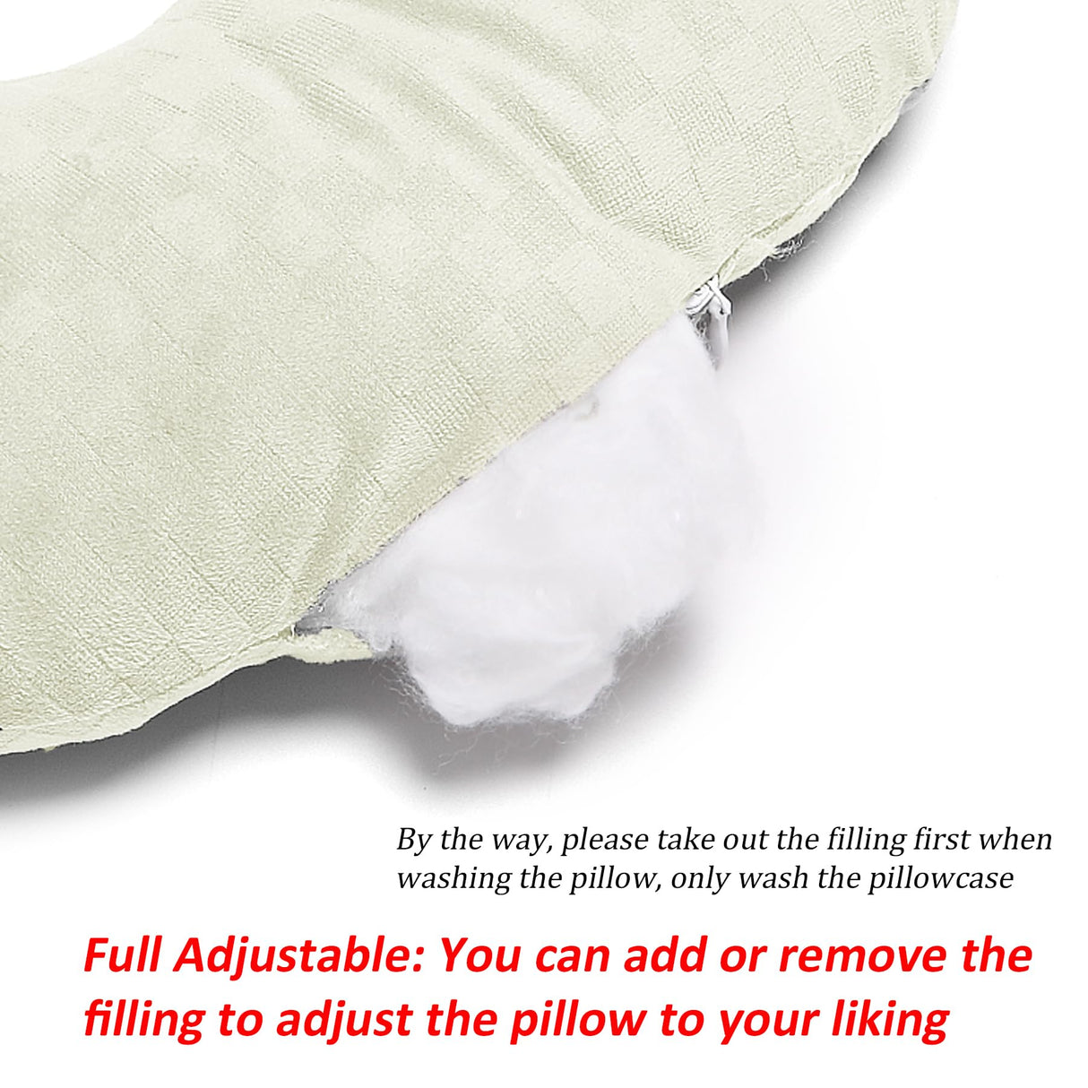 Wuronsa Ear Piercing Pillow for Side Sleepers, Pillow with an Ear Hole for CNH and Ear Pain Ear Inflammation Pressure Sores, O-Shaped Side Sleeping Pillow, Ear Guard Pillow (Cream)