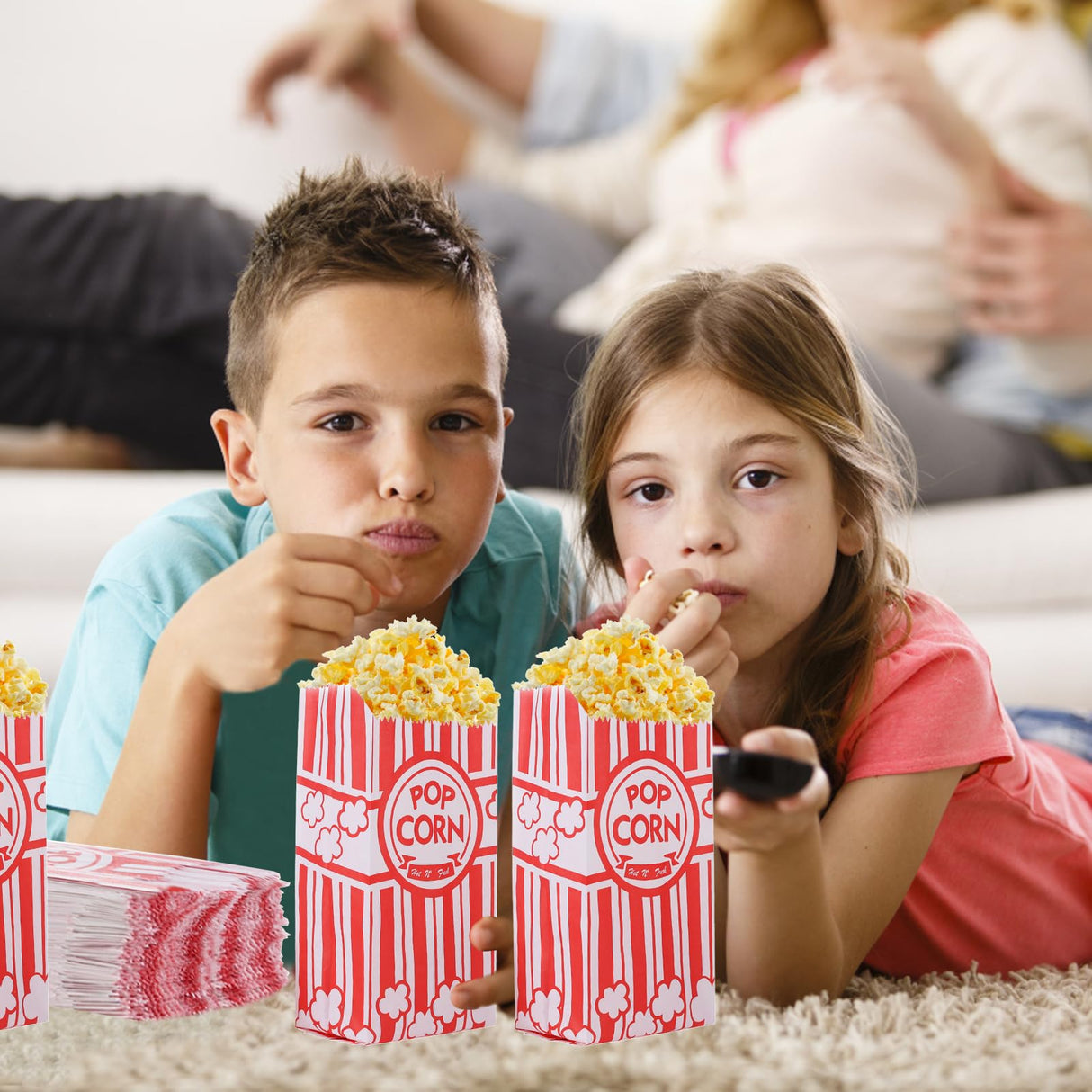 300 PCS Popcorn Bags 1 Oz Small Popcorn Bags Individual Servings Bulk Pop Corn Bags for Party Popcorn Machine Christmas Movie Night Supplies