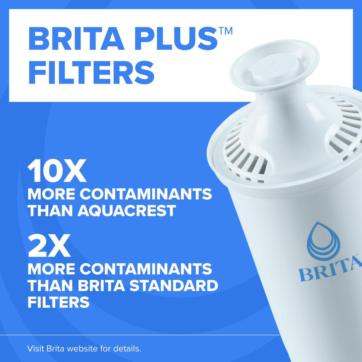 Brita UltraMax Large Water Dispenser with 1 BritaPlus Filter, 27 Cup, White (Package May Vary)