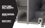 Southwire MSBMMT5G 5 Gang Multi Mount Device Box with Depth Adjustable; Heavy Duty 42lb ; Gray