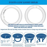 CHKADAWA Circular Bulb FC8T9/DL, 8 Inch T9 22W Circline Fluorescent Light Bulbs, Replacement Round Fluorescent Lamp Tube, Bright Daylight 6400K 1250 Lumens, G10q 4 Pin Base, 2 Pack