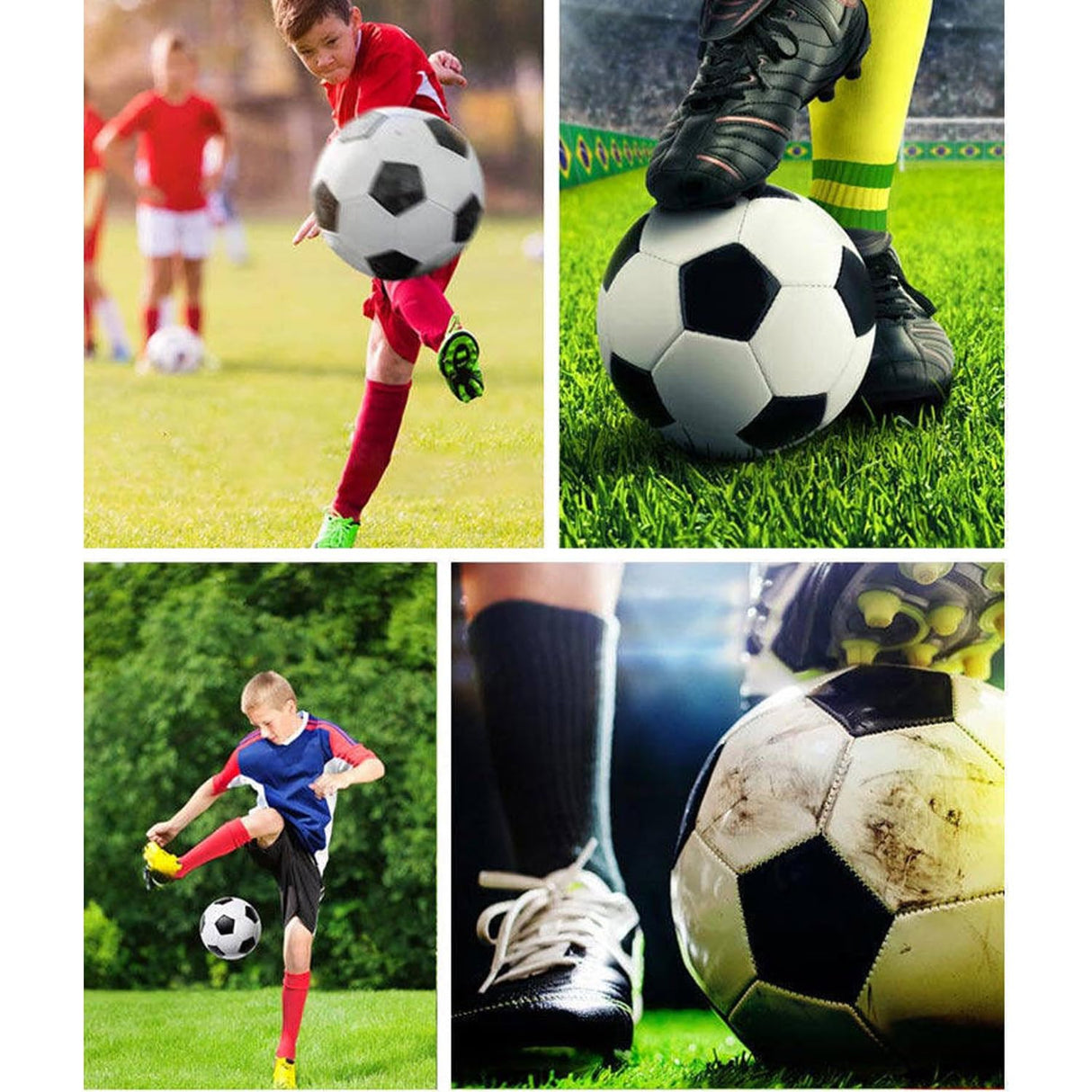 DHYLRICHER 6-Pack Christian Charity Donation Soccer Balls with Pump, Official Size 5, Deflated Bulk Set for Samaritan's Purse Operation Christmas