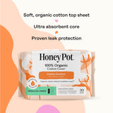 The Honey Pot Company - 120ct - Non-Herbal Everyday Panty Liners for Women - Organic Cotton Cover & Ultra-Absorbent Pulp Core - Sanitary Pads - Feminine Care - FSA & HSA Eligible
