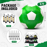 6 Pack Operation Deflated Christmas Soccer Ball with Pump for Child,Items Bulk Deals Soccer Balls,Classic Soccer Balls Size 5 with Mesh Sport Bag Pump Needle for Shoebox Gift Fillers Charity Donations