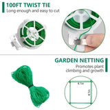 Cucumber Trellis for Raised Bed, 1 Pack 4ft Tall A-Frame, Garden Trellis for Climbing Plants Outdoor, Perfect for Vines, Beans - Green with Netting