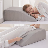 Ruqmuis Leg Elevation Pillow for After Surgery, 6inch Foam Leg Elevating Pillow for Swelling and Blood Circulation, Leg Wedge Pillow for Sleeping, Knee Pillow for Knee Hip Ankle Pain Relief, Grey