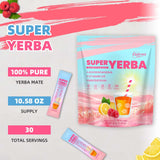 Super Yerba Mate, Yerba Mate Instant Tea Powder, Raspberry Lemonade Flavor, Mate Tea Supplements With Prebiotics And Probiotics - 30 Servings (1)