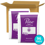 Poise Incontinence & Postpartum Pads for Bladder Leaks, 5 Drop Maximum Absorbency, Regular Length, 96 Count, Packaging May Vary