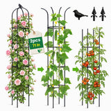 OTOSUNNY 2 Pack 6 ft Garden Obelisk Trellis for Climbing Plants Outdoor