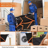 Large Moving Blankets 80 * 72in Heavy Duty Packing Blankets for Furniture Moving Shipping Wrapping Quilted Furniture Pads for Moving, Padded Mover Blankets (Black) 2pack