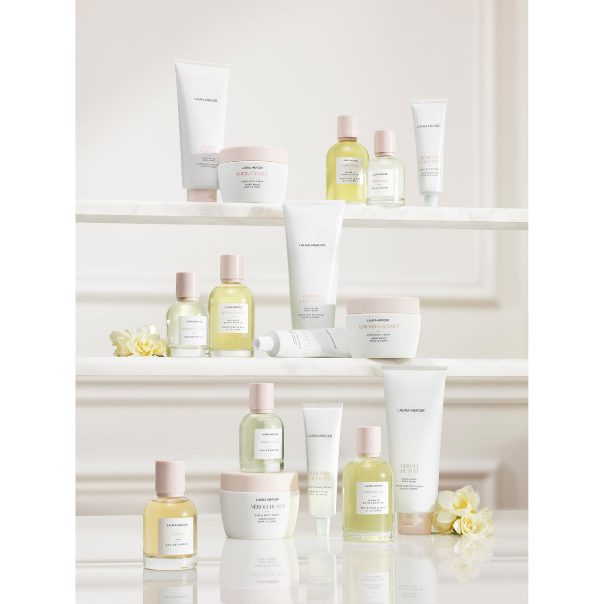 Laura Mercier Serum Body Cream, Moisturizing Serum-Infused, 48HR Hydration, Improves Skin Barrier, Soothes Dry Skin, Shea Butter and Squalane Intensely Nourishes, Almond Coconut