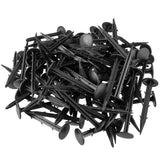 300 Pack 4 Inches Plastic Garden Landscape & Garden Spikes, Black Garden Stakes Anchors Spikes with Barbs, Plastic Landscape Anchoring Spikes for Holding Weed Barrier, Lawn Edging, Turf, Tent, Tarp
