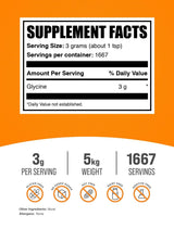 BulkSupplements.com Glycine Powder - Amino Acids Supplement for Liver & Immune Support - Unflavored, Gluten Free - 1000mg per Serving, Pack of 5 (5 Kilograms - 11 lbs)