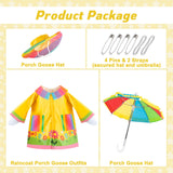 TAZKZZY Raincoat Porch Goose Outfits, Spring Goose Clothes for Garden Decor