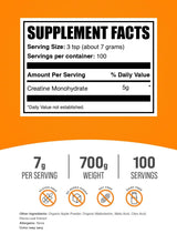 BulkSupplements.com Creatine Monohydrate Powder - Creatine Flavored Powder Supplement, Micronized - Sour Green Apple Flavor, 7g per Serving, 700g (1.5 lbs) (Pack of 1)