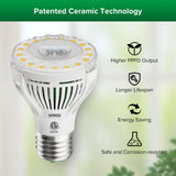 SANSI Grow Lights for Indoor Plants, 4 Head Dimmable Plant Lights for Indoor Growing, 35"-64" Adjustable Tripod LED Grow Light Lamp with Remote Control Auto On/Off Timer 4 Pack of Par20 10W Bulbs