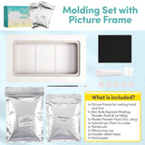 La Premura Baby Keepsake Hand Casting Kit with Shadow Box Frame - Plaster Hand Mold Baby Casting Kit for Infant Hand & Foot Molding, Perfect First Birthday, Christmas & Newborn Gifts