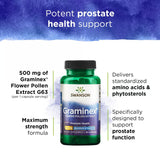 Swanson Maximum Strength Graminex Flower Pollen Extract - Supports Prostate Health, Urinary Tract Function, and Kidney Health - Mens Health Supplement - (60 Capsules, 500mg Each)