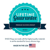 Enso Rings Thin Elements Silicone Ring – Stackable Wedding Engagement Band – 4.3mm Wide, 1.75mm Thick (Pearl-Colored, 6)
